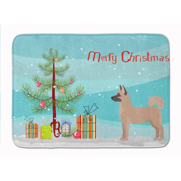 Carolines Treasures Akita Shepherd Christmas Tree Machine Washable Memory Foam Mat CK3799RUG - main